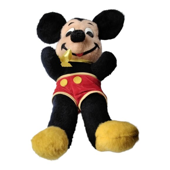 Vintage Mickey Mouse Stuffed Doll - A Walt Disney Character 16 Inches Long - Picture 2 of 7